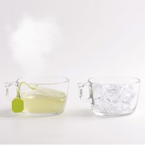 홈카페 커피 투명 카페 시리얼 강화 내열 유리 점보 머그컵 500ml 2P, 루미낙 누에보 머그 500ML