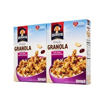 [정품]Quaker Simply Granola 귀리 허니 건포도 & 아몬드 시리얼 793.8g(28온스) 박스 (4팩)113630