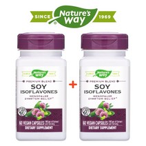 (1+1) 네이처스웨이 소이 대두 이소플라본 레드클로버 Soy Isoflavones 100mg 60 베지캡슐 2팩