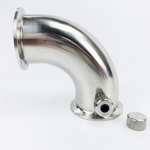 호스니플 신주 이중 y자 회전 엘보 1.5 "(38mm)OD50.5mm 써모 웰 니플 및 플러그가있는 90 도 파이프, 01 38mm