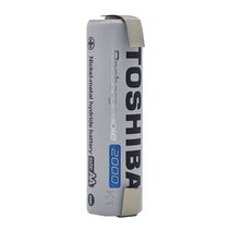 도시바 1.2V AA 2000mAh 니켈수소 Ni-MH 단자타입 면도기 이발기 바리깡 클리퍼 충전지 브라운 필립스 파나소닉 리필배터리 충전배터리, 1개