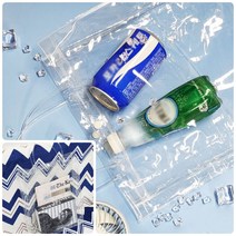 위월천 PVC 투명 똑딱이 백 M 투명백 투명가방 여성숄더백 투명숄더백