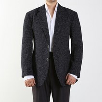 봄 가을 트위드체크 블레이저 자켓 정장 마이 / 네이비 보카시네이비