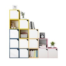 원목 칼라박스 공간박스 정리함 큐브 공간 활용 심플, 격자 캐비닛 유형 C 따뜻한노란색폭0.6m미만