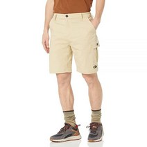 Mossy Oak 남성용 표준 카고 스트레치 하이킹 반바지 페일 카키 L, Large, 페일카키