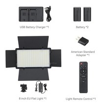 셀프스튜디오 룩스패드43H 유튜브촬영장비 LED-600 LED 비디오 라이트 패널 바이 컬러 3200-5600K 사진 조, 06 U600-LB