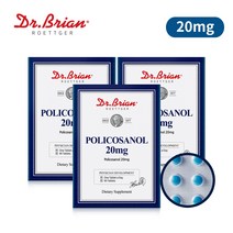 [3통] 닥터브라이언 사탕수수 폴리코사놀 20mg 90타블렛/ 콜레스테롤/HDL/LDL, 3통