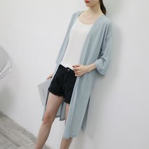 여자 여름 가디건 롱 여성 쿨소재 박시 루즈 오버핏 5컬러 44부터 99사이즈까지