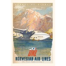 (영문도서) Vintage Journal Norwegian Airlines Travel Poster Paperback, Found Image Press, English, 9781648112775