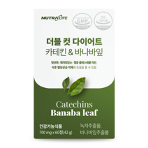 뉴트라라이프 더블 컷 다이어트 카테킨&바나바잎, 60정, 1개