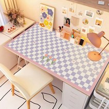 바람책상 식탁보 vc 방수 커팅 테이블매트 대학제 매트, 튤립 바둑판, 옵션1, 1개