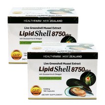 HEALTHFARM LIPID SHELL 헬스팜 뉴질랜드 리피드쉘 초록입홍합 글루코사민 오메가3 8750 플러스 180정 2팩