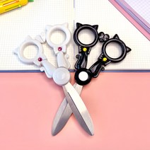 이젠 문구 다용도 미니 고양이 가위 팬시용품, 01_블랙