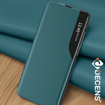 [데켄스] 아이폰11프로맥스 뷰 레더 커버 가죽 케이스 M780, 색상:M780-레드