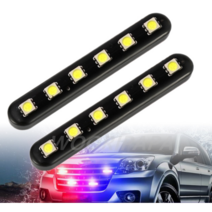 우리파파 오토바이 퀵보드 튜닝 LED라이트 파박이 싸이키 스트로브 5050 6LED, 레드