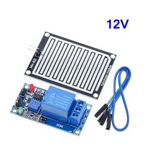 강우센서 우적센서 레인샌서 레인센서 모듈 ARDUINO 로봇 래인 샌서 레인 센서 물 빗방울 감지 모듈 빗방울 빗물감지 눈 우천 습도 arduino 릴레이 제어 빗 59, 12-릴레이 센서