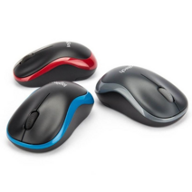 로지텍 정품 무선 광마우스 고급 옵티컬 센서 노트북 PC 그립감이 좋은 휴대용 마우스 윈도우 Mac, 레드