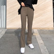 바잉몰 [기모]여성 누구나C 가을 겨울 스판 세미 부츠컷 롱슬랙스