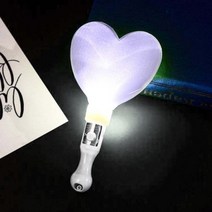 큐트 야광 LED 하트봉 발광 콘서트 응원봉 (실버), 상세페이지 참조, 단품