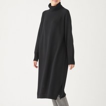 무인양품 여성용 MUJI 목이 편한 저지 터틀넥 원피스 W9AA875