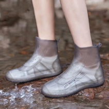 Younimu 실리콘 신발 방수커버 장마 신발 장화 커버 실리콘 신발커버 미끄럼방지 신발커버 낚시 여행 필수품, L(37-39야드), 커피색