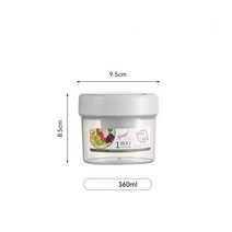 예쁜 피크닉 소풍 도시락통휴대용 아침 오트밀 시리얼 너트 요구르트 샐러드 컵 용기 세트 포크 소스 컵, 한개옵션1, 09 White-360ml