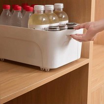 팬트리 바스켓 바구니 부착 이동식 바퀴 20개 셀프시공 가구용품 실내인테리어자재 인테리어자재 가구자재, 블랙(4개입)