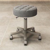 원형 회전 의자 병원 진료 진찰 약국 네일 피부 미용 바버샵 시술 높이조절 바퀴의자, 다크그레이 그레이