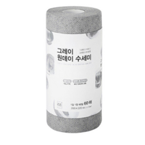 디어커스 그레이 원데이 수세미 60매, 5개