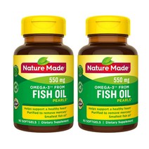 Nature Made 네이처 메이드 피쉬 오일 펄스 500mg 소프트젤 90정 2팩, 2개