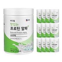 보령 바디웰 맛있는 프로틴알파 330g x 12통 - 분리유청순수단백질, 1개