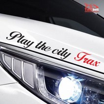 트랙스 흘림체 슬로건 로고 데칼스티커 차량용 SUV, 레드, 소형