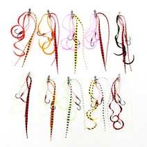 피싱템 타이라바스커트 참돔 광어 우럭 옥돔, 레드&오렌지 지브라