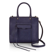 Rebecca Minkoff Mab 크로스바디 토트 사첼 가죽 네이비