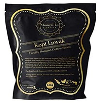 4.4 Ounce (Pack of 1) Ground Shangri-La Coffee - Wild Kopi Luwak Coffee Ground Beans - Ethically S, 1