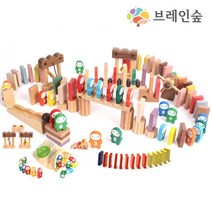 두뇌개발 집중력놀이 도미노 원목블럭 435 도미노블럭