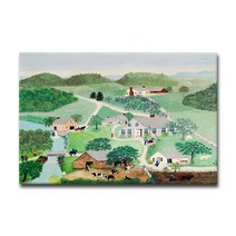 그랜마 모지스 그림 인테리어 명화 액자 + 네임택, 09. 낡은 오크통+아트네임택