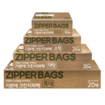 기본에 크린지퍼백 혼합세트 미니 50매 + 소형 20매 + 대형 20매 + 특대 20매, 혼합, 10세트