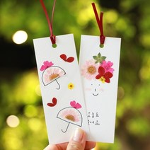 압화 책갈피 만들기 1인 세트 화이트 북마크 장미(1인세트), 1개