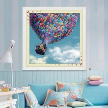 리앤킴 5D DIY 보석 십자수 풍선하우스 MA2296, 풍선하우스(액자미포함)