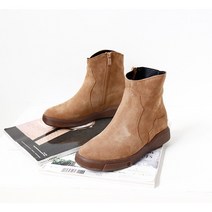 천연 소가죽 마놀라 키높이 디커부츠(6cm) 기모안감 여성앵클부츠 여성앵글부츠 여성디커부츠 고무창