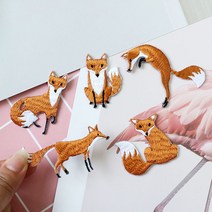 자수패치 와펜 뱃지 빈티지 티셔츠리폼 여우 e타입