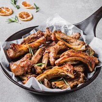 [설화공작소] 프랑스 전통 프리미엄 쪽갈비 400g 등갈비 캠핑고기 홈파티 폭립 술안주 바베큐 캠핑요리