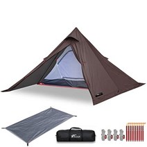 텐트 Fieldoor Fork Tent 280 티피텐트 캠핑, 다크브라운+그라운드시트(회색)