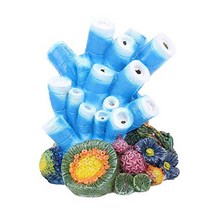 Aquarium Decor Air Bubble Stone Blue Coral Starfish Oxygen Pump Resin Crafts for Aquarium Fish Tank, 1
