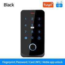 Nfc 액세스 제어 시스템 와이파이 블루투스 지문 Tuya 앱 슬라이딩 게이트 장치 스윙 전동 키트 Rfid 13.56Mh, [06] TF9NFCTuyaBlack