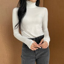 라블루 여성 골라입자 긴팔 티셔츠ver.핑거워머 목폴라