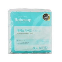 베베숲 라이트 물티슈 (캡) 80매x6입, 옵션1 - 기본포장 (박스or비닐포장) (+0원)