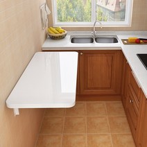 53182 주방 접이식 보조 테이블 식탁 주방 선반, 흰색90*40