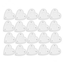 컨테이너 금형 홀더 심장 모양을 만드는 2-3pack 빈 투명 플라스틱 양초, 2개, 하트 모양 20개, PC, 3개